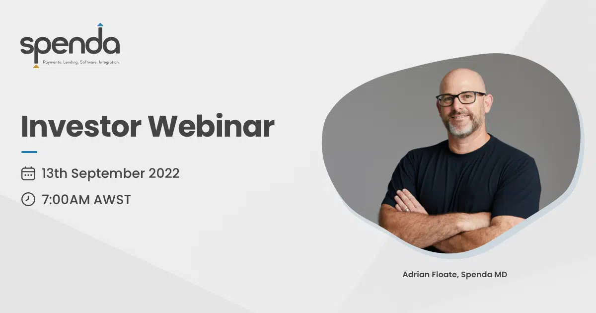 Watch: Spenda Investor Webinar – 13 September 2022
