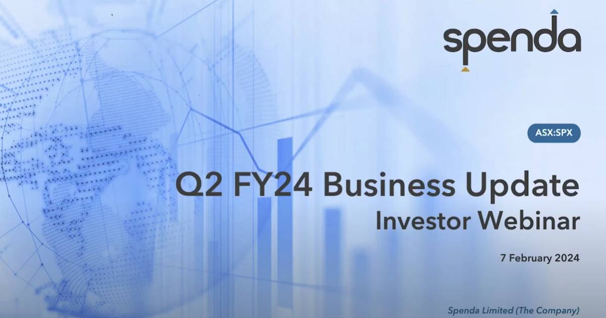 Watch: Spenda Investor Webinar – 7 February 2024